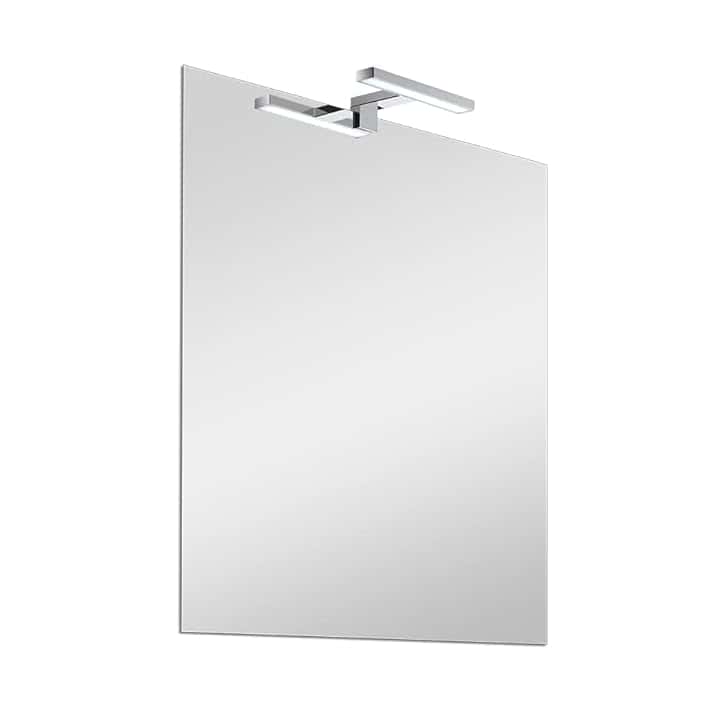 Inbagno Specchio Bagno con Luce 50x60 Reversibile, Luce LED a Risparmio energetico, Luce Naturale (Stile 6)