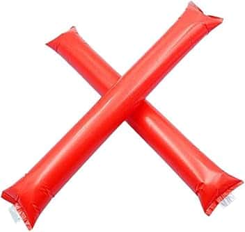 110 pz Confezione da 55 paia di applauditori gonfiabili rumorosi in plastica. Articoli di festa e animazione. Bastoncini di cotillon, ideali per calcio, feste, compleanni, comunione (60, giallo)