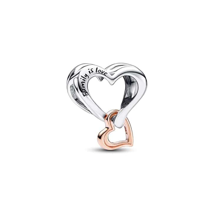 PANDORA Moments - Charm bicolori in argento sterling e placcati in oro rosa 14k