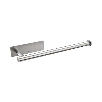 Ibergrif M34055A - Portarotolo da cucina con adesivo, porta rotolo di carta da cucina, senza trapano, in acciaio inox, grigio Global Recycled Standard