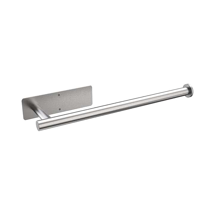 Ibergrif M34055A - Portarotolo da cucina con adesivo, porta rotolo di carta da cucina, senza trapano, in acciaio inox, grigio Global Recycled Standard