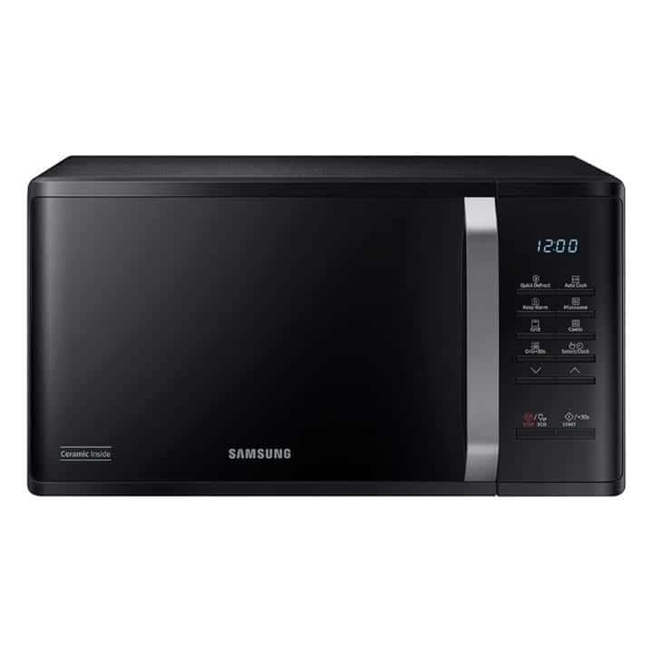 Samsung Forno a Microonde Grill Cottura Croccante MG23K3523CKE1 con Piatto Doratore incluso, Programmi Automatici, Quick Defrost, Capacità: 23L, Colore: Nero, LxAxP: 48,9 x 27,5 x 39,2 cm