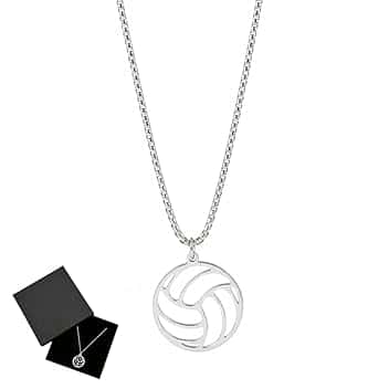 TEOZBLU Pallavolo Idee Regalo,Gadget Pallavolo,Collana Cava Da Pallavolo In Acciaio Inox,Collana Pallavolo Ragazza,Minimalista Gioielli Sportivi Catena Clavicola Regali Per Ragazze Adolescenti Ragazzi