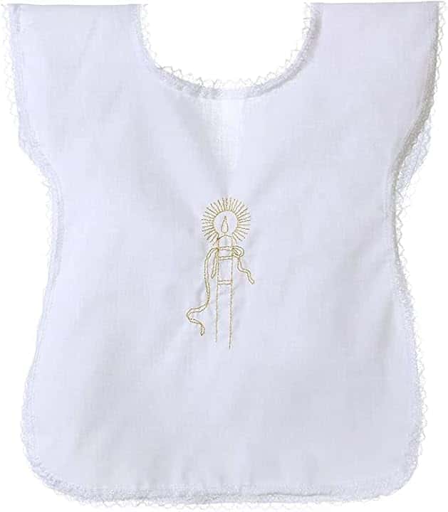 Camicia da battesimo Unisex, Vestina per Battesimo Unisex - Made in Italy, Ricamata a Mano, Taglia Unica
