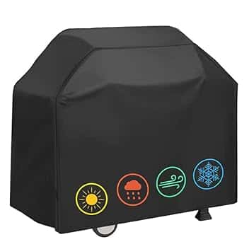 Copertura barbecue resistente alle intemperie 210D Oxford tessuto durevole impermeabile barbecue copertura, copertura barbecue resistente allo strappo, resistente ai raggi UV (145x61x117cm)