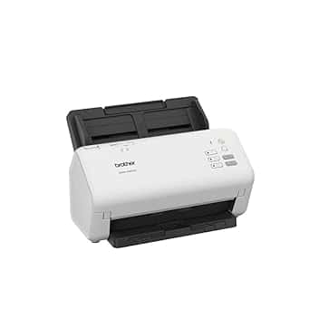Brother ADS4300N | Scanner Desktop A4 | 40 pag/min | Scan ronte/Retro | ADF 80 fogli | Scansione diretta su host USB | LAN e USB (no WiFi)