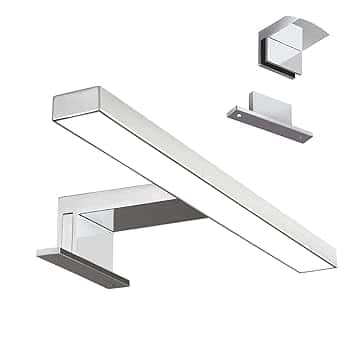 Lampada da Specchio LED Luce Bagno 30 cm 5W 230V 4000K / 6000K IP44 Mobili Arredo Cornice Armadio Trucco Applique Senza Sfarfallio Non Dimmerabile Bianco Naturale Neutro / Freddo (6000K - Luce Fredda)