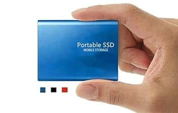 Hard disk esterno 2023 da 2 TB, unità a stato solido esterna, portatile, USB 3.1, per PC, Mac, desktop, Chromebook (2 TB, blu)