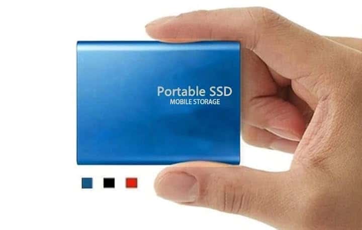 Hard disk esterno 2023 da 2 TB, unità a stato solido esterna, portatile, USB 3.1, per PC, Mac, desktop, Chromebook (2 TB, blu)