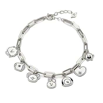 AYVRUOP Kpop Bracciale,Braccialetto BTS,Ragazza Bracciale,Anime Bambina Cartoon Merch Bracciale Donna Bracciale Bambina on Ciondoli Regalo di Compleanno(AYV)