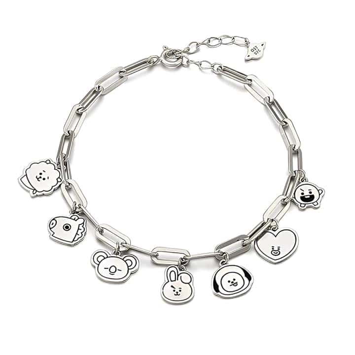 AYVRUOP Kpop Bracciale,Braccialetto BTS,Ragazza Bracciale,Anime Bambina Cartoon Merch Bracciale Donna Bracciale Bambina on Ciondoli Regalo di Compleanno(AYV)