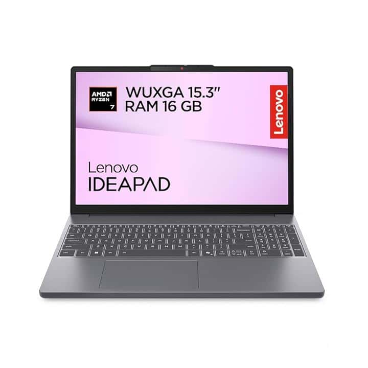 Lenovo IdeaPad Slim 3 Notebook 15.3'' IPS WUXGA (1920x1200), AMD Ryzen 7 7735HS, RAM 16GB, 512GB SSD, Windows 11 Home, WiFi 6 - Luna Grey