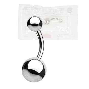 WARRIOR Piercing Ombelico STERILE Acciaio Chirurgico 316 L a Banana Classico Basic