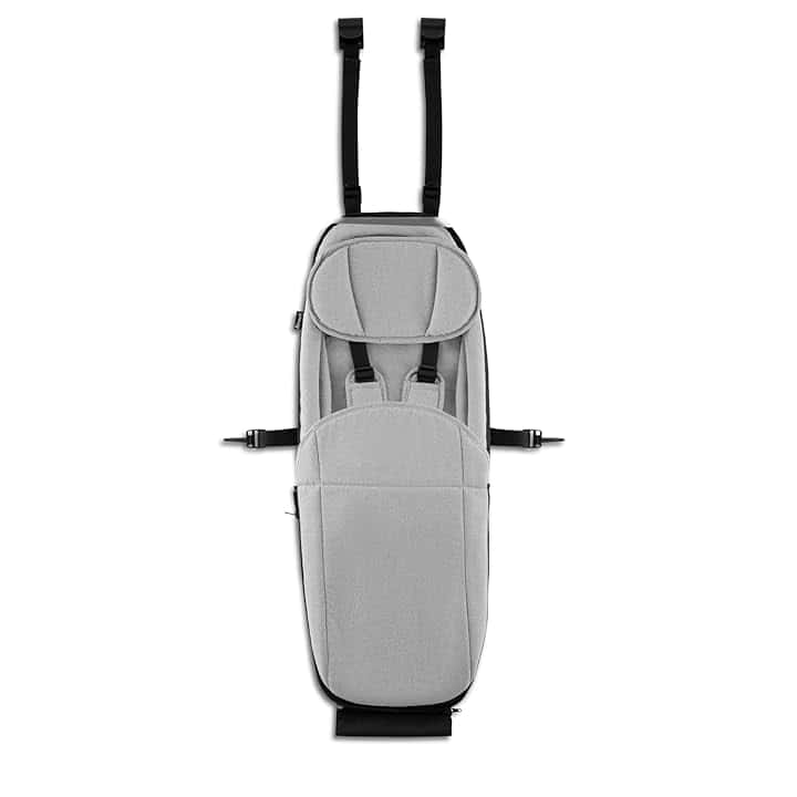 hauck Baby Lounger 2, Grey - Seggiolino per Rimorchio Bici Dryk Duo, Dryk Duo Plus e Bike N Walk Duo per Bambini da 1-10 Mesi/Max. 75 cm e 10 kg, con Cintura 5 Punti, Poggiatesta e Coprigambe