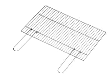 Griglia per Barbecue in Acciaio Cromato, 67x40 cm, Manici Richiudibili, Regolabile per Barbecue a Muratura e Portatili