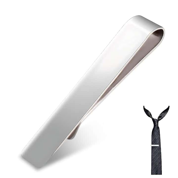 GILWUMO 1 Pezzo - Fermacravatte Classico da Uomo, Accessorio Elegante per Abito, Perfetto per Riunioni di Lavoro, Matrimoni, Feste e Uso Quotidiano