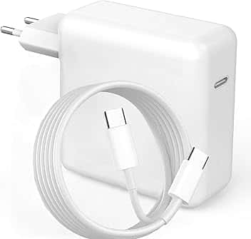 Caricatore Mac Book da 67W Compatibile con MacBook Air MacBook Pro 13 14 15 16 Pollici 2024 2023 2022 2021 2020, M1 M2 M3 Mac Laptop, iPad, Caricabatterie Rapido con Cavo di Ricarica 1.8M/5.9FT