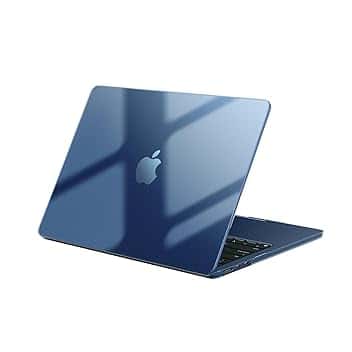 EooCoo Cover Compatibile con Custodia MacBook Air M4 13 M3 M2 2026 2025-2022 Mac Book Air 13,6 Pollici A3240 A3113 A2681, Case Protezione Plastica Rigida - Cristallo Mezzanotte Trasparente Global Recycled Standard