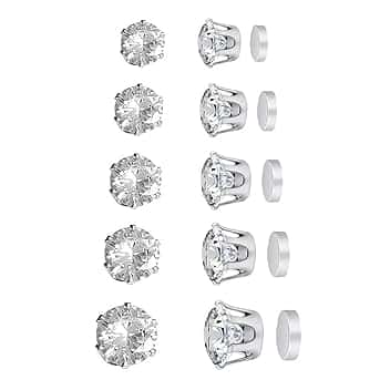 IBXWMNG IBXWMNG Confezione da 10 Orecchini Magnetici Donna e Uomo Zircone Lucido Orecchino Magnetico Uomo Senza Buco Eleganti Clip per Orecchie 4mm-8mm Accessori di Moda Regalo