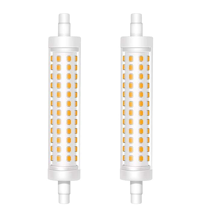 Caldarax Lampadina R7S LED 118MM, Bianco Caldo 3000K, 12W LED R7S Lampadina Lineare J118 Equivalente 120W Lampada Alogena, Non Dimmerabile, 360 Gradi, AC 220V-240V, 1500LM, 2 Pezzi