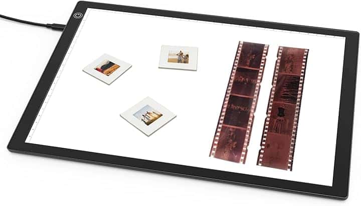 DigitPro Scanner per negativi e diapositive, pannello luminoso LED da 12 x 9 pollici per la digitalizzazione di diapositive su tavolo luminoso LED portatile | Converti diapositive da 35 mm in immagini