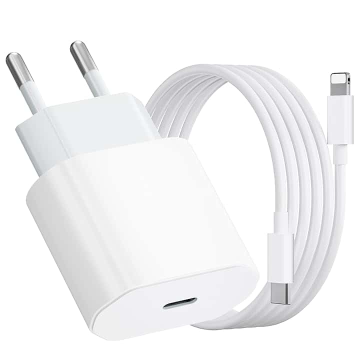 Caricatore per iPhone, Caricatore USB C da 20W con Cavo per iPhone da 1M, Caricabatterie per iPhone 14/13/ 12/11/ X/ 8/7