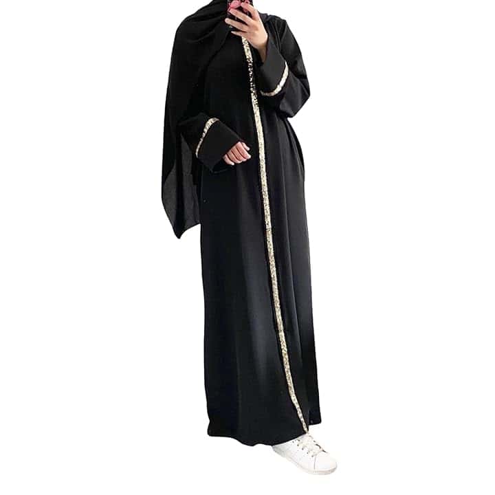 Abiti musulmani per le donne causale Plus Size Manica lunga Abaya Abito caftani Islamico Dubai Abiti Preghiera Thobe Dubai Outfit Flowy Maxi Abito da sera Robe Moschea Preghiera Ramadan Abbigliamento