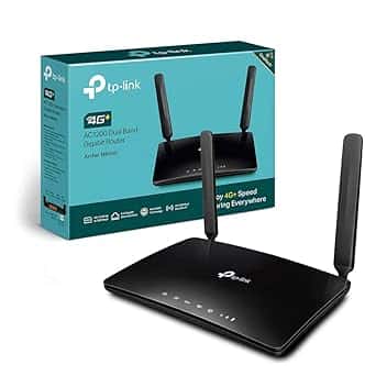 TP-Link Archer MR600 Router 4G+, Router WiFi con SIM, Cat6 fino a 300 Mbps WiFi AC1200Mbps, 2 Antenne Removibili, 3 Porte LAN e 1 LAN/WAN, OneMesh, Tecnologia MU-MIMO, Plug&Play, Soluzione Qualcomm