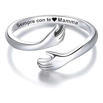 NONNA PROFESSIONISTA Regalo Mamma Anello regolabile, Regali per lei, Regalo Festa della Mamma, Sempre con Te Argento - Compleanno Natale per Mamme, Nonne - Cofanetto incluso