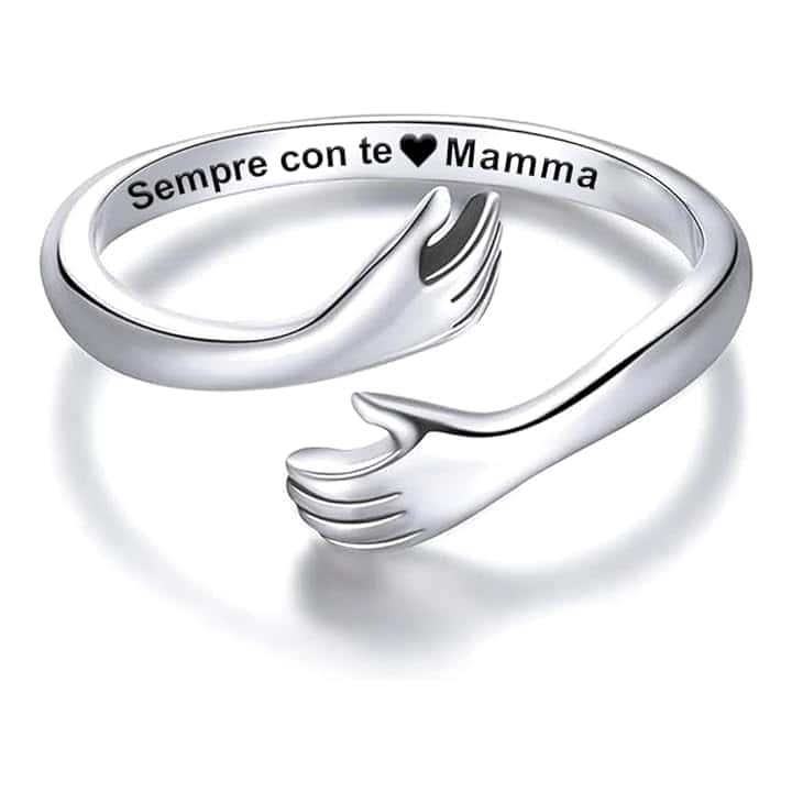 NONNA PROFESSIONISTA Regalo Mamma Anello regolabile, Regali per lei, Regalo Festa della Mamma, Sempre con Te Argento - Compleanno Natale per Mamme, Nonne - Cofanetto incluso