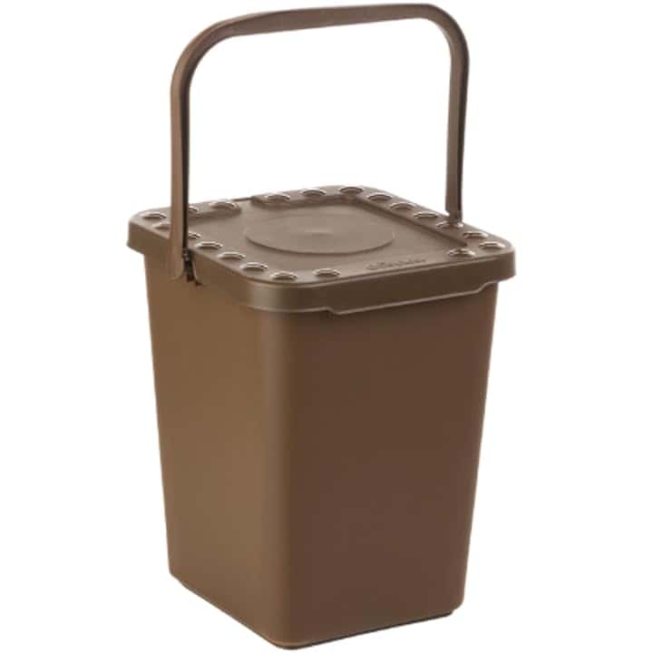 Ecoplast Pattumiera per Raccolta Differenziata, Apertura a Libro, Flessibile e Indeformabile, Resiste a tutte le Temperature, Interno ed Esterno, Oltre 80% Plastica Riciclata, Made in Italy, Marrone