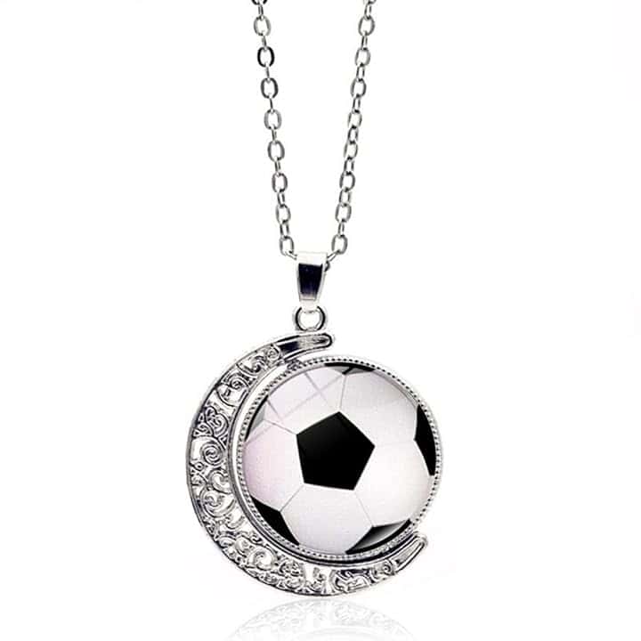 COYUN 1 Pcs Ollane per Bambini e Ragazzi, Collana Ragazzo Acciaio, Regali Ragazzo, Ciondolo Calcio Bambino, Collana da calcio Collana con Ciondolo da Calcie in Metallo Tifoso di Atleti