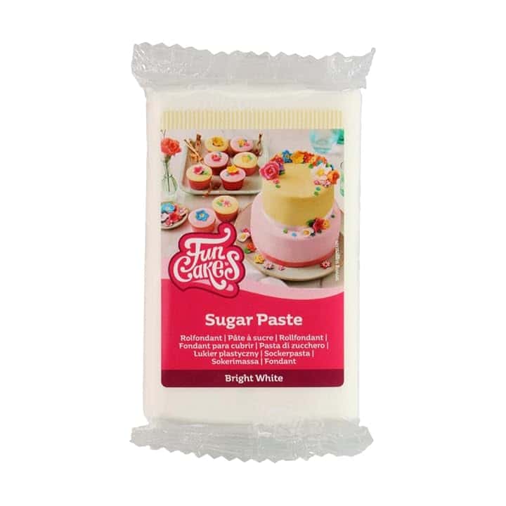 Funcakes Pasta Di Zucchero Bright White: Facile Da Usare, Liscia, Flessibile, Morbida E Pieghevole, Halal, Kosher E Senza Glutine. 250 Gr, Vaniglia, ‎12 x 7 x 2.5 cm 0.27 grammi