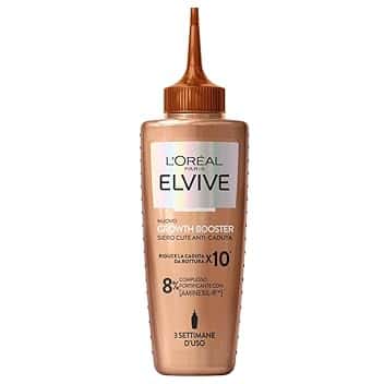 L'Oréal Paris Elvive Siero Cute Anti-Caduta, Per Capelli Tendenti alla Rottura, Rinforza i Capelli Esistenti e Ne Stimola la Crescita, Con Complesso Fortificante Aminexil-R, Growth Booster, 102 ml