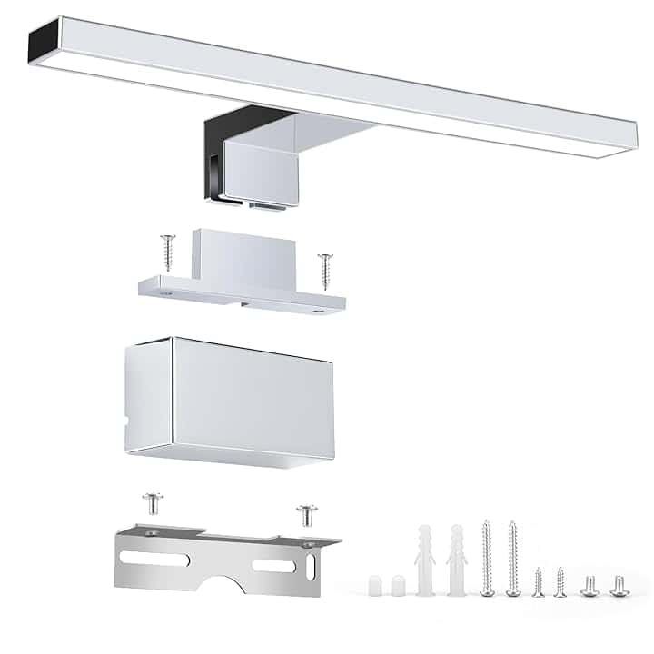 Lampada LED per Specchio da Bagno, 5W 30 cm 230 V Neutra 4000K, Lampada da Moderna per Luce da Trucco, Lampada da Armadio Luce da Parete per Bagno. IP 44 Impermeabile Alluminante(1264-30)