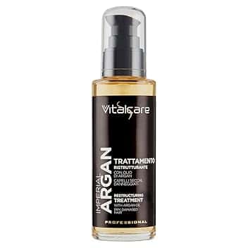 Vitalcare | Imperial Argan - Trattamento Capelli Ristrutturante con Olio d'Argan, Olio di Lino, Oil Complex per Capelli Secchi e Danneggiati, 100 ml
