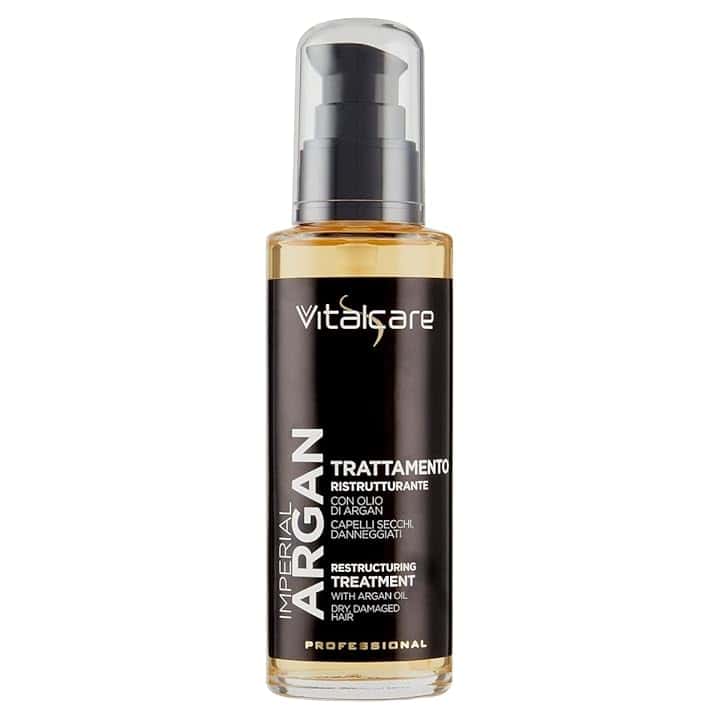 Vitalcare | Imperial Argan - Trattamento Capelli Ristrutturante con Olio d'Argan, Olio di Lino, Oil Complex per Capelli Secchi e Danneggiati, 100 ml