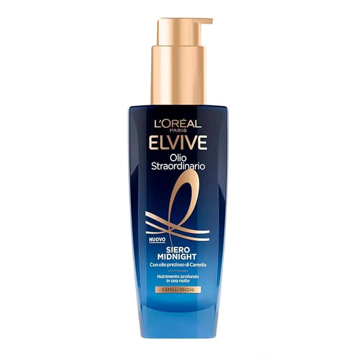 L'Oréal Paris Elvive Olio Straordinario Siero Midnight, Per Capelli Secchi, Nutrimento Intenso In Una Notte, con Olio Prezioso di Camelia, Elvive Midnight Serum, 100ml
