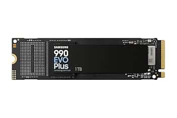 Samsung Memorie MZ-V9S1T0BW 990 EVO Plus SSD Interno da 1TB PCIe Gen 4.0 x4 / 5.0 x2 NVMe 2.0, memoria progettata per professionisti e giocatori occasionali, compatibile con PC