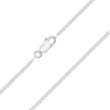 Planetys Catenina per Bambini Argento Sterling 925 Rodiato Modello Marinara Larghezza: 1.8 mm Lunghezza: 32-34-36-38-40 cm