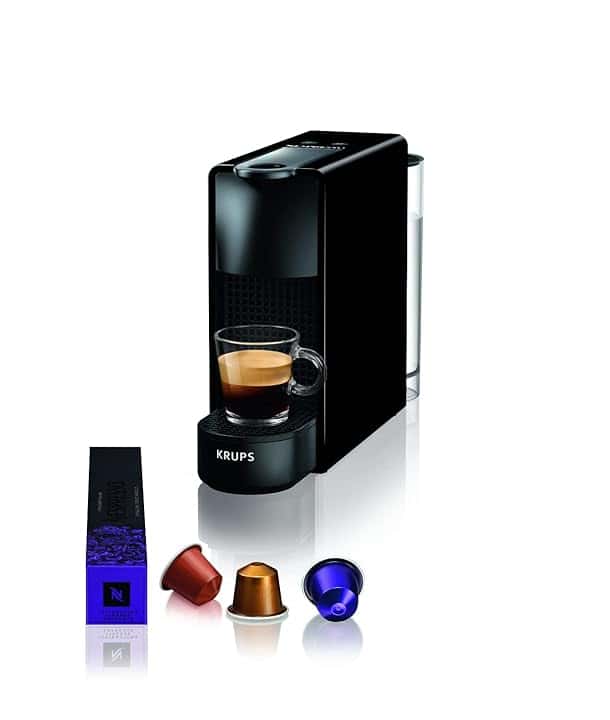 Nespresso Krups Essenza Mini - Macchina da Caffè a Capsule, Nero, 33 x 8.4 cm x 20.4 cm