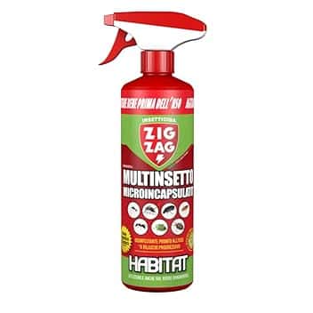Zig Zag, Insetticida, Habitat, Multinsetto, Inodore, Ideale Per Cimici, Mosche, Zanzare, Scarafaggi, Formiche, Zecche, Prodotto A Lento Rilascio, Ml 500, Bianco, ‎6.8 x 6.8 x 6.8 cm; 10 grammi