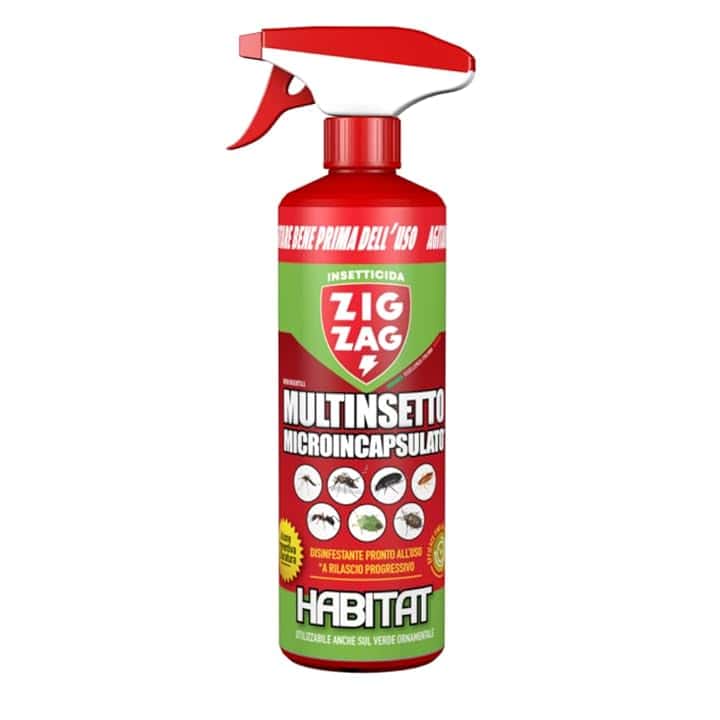 Zig Zag, Insetticida, Habitat, Multinsetto, Inodore, Ideale Per Cimici, Mosche, Zanzare, Scarafaggi, Formiche, Zecche, Prodotto A Lento Rilascio, Ml 500, Bianco, ‎6.8 x 6.8 x 6.8 cm; 10 grammi