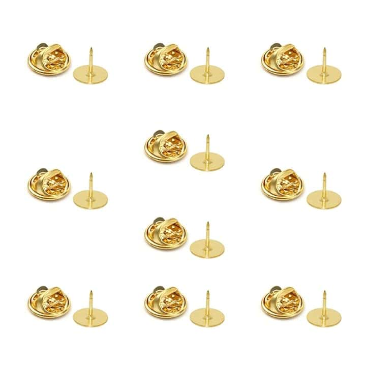 CCLKHY Spilla a farfalla, chiusura a farfalla in metallo, fermacravatta a farfalla, ricambio con ago a spina di cavallo, ago per spine di cavallo per lavori artigianali