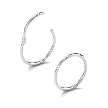 AceFun 2 pezzi piercing naso anello argento oro 20G piercing naso 7mm 8mm 9mm 10mm setto gioielli oro rosa segmento anello Hoop Lip Tragus Helix orecchini