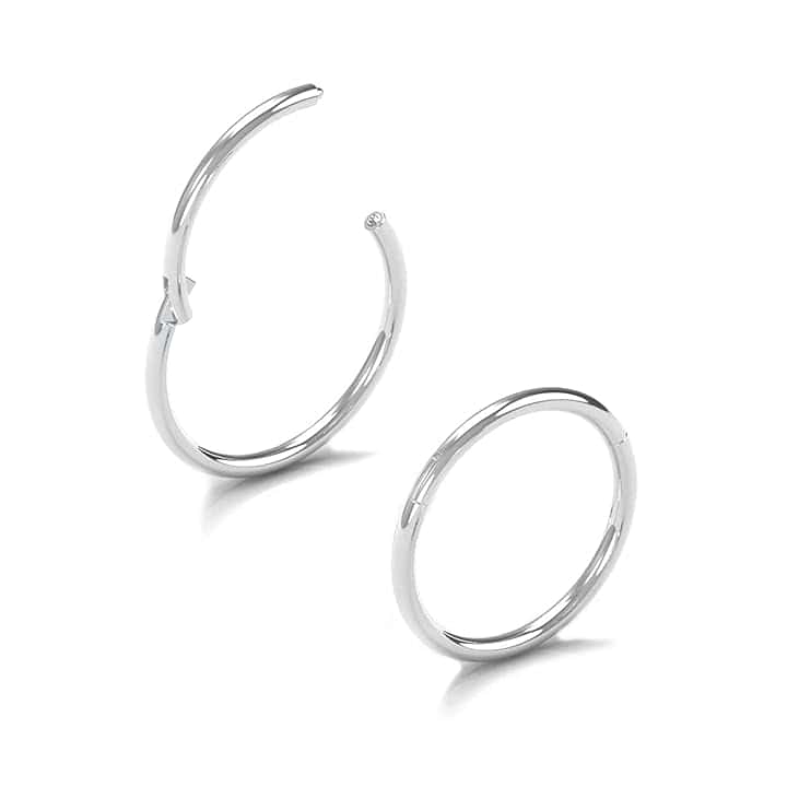 AceFun 2 pezzi piercing naso anello argento oro 20G piercing naso 7mm 8mm 9mm 10mm setto gioielli oro rosa segmento anello Hoop Lip Tragus Helix orecchini