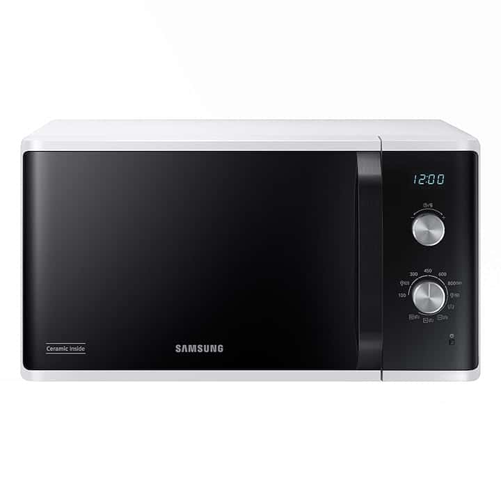 Samsung Forno a Microonde Grill, a libera installazione, Dual Dial MG23K3614AW/ET, Cottura Croccante, AutoDefrost, Microonde + Grill 800 W + 1100 W, 23 L, 49l x 27,5h x 39p cm, Bianco