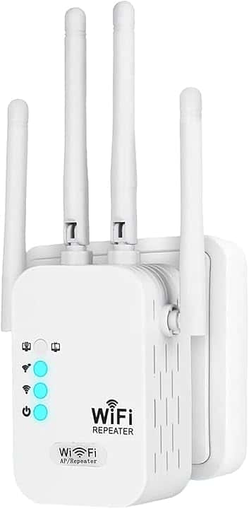 Ripetitore Wifi 1200 Mbps, 5GHz/2.4GHz Dual-Band Wifi Extender Potente, Amplificatore Wifi, Porta Gigabit LAN, Access Point, Supporta 3 Modalità, Repeater WiFi Compatibile con Tutti i Modem Router