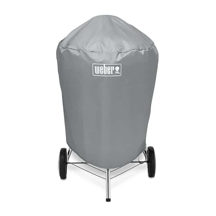 Weber Custodia per barbecue/per barbecue a carbone da 57 cm, tessuto leggero resistente all'acqua con cinghie di fissaggio, grigio, 58,5 x 72,5 x 91 cm
