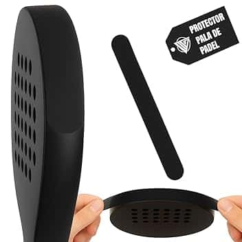 Protezione racchetta da paddle nera con finitura ruvida per una maggiore protezione + adesivo padel incluso 35 x 370 mm